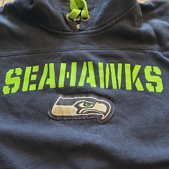 NFL Seahawks Navy and Green Hoodie - Picture 3 of 5